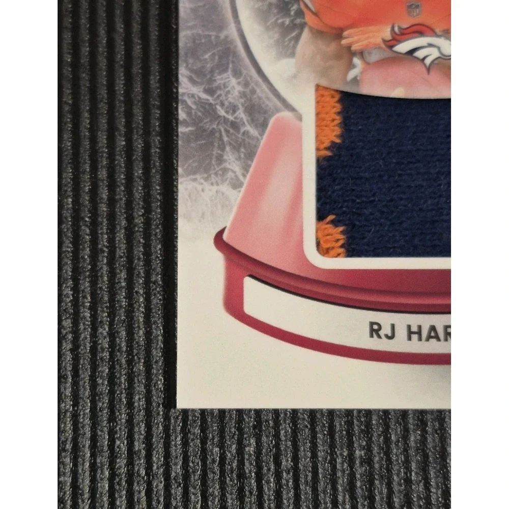 2024 Donruss RJ Harvey #SWE-RHY Rookie Sweater (MEM) (RC) Denver‎ Broncos